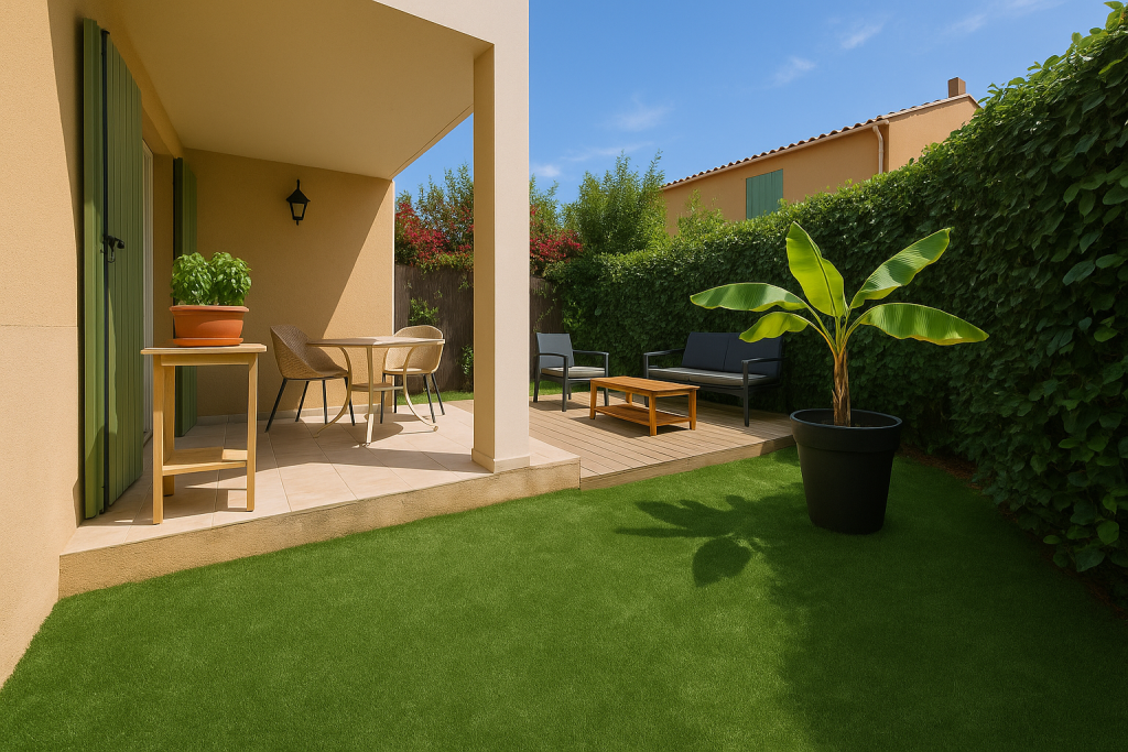T2 AVEC GRAND JARDIN ET PARKING - LUYNES 13080
