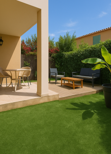 T2 AVEC GRAND JARDIN ET PARKING - LUYNES 13080