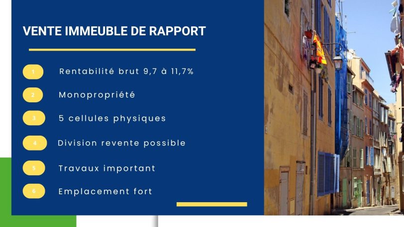 VENTE IMMEUBLE DE RAPPORT BERRE L’ETANG