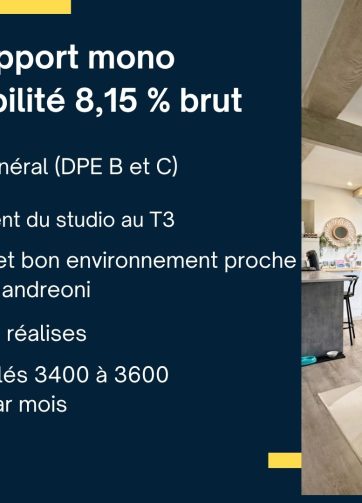 13130 – BERRE-L'ETANG – IMMEUBLE EN MONOPROPRIETE – 5 APPARTEMENTS – 260 m² – OPPORTUNITÉ D'INVESTISSEMENT -- STATIONNEMENT -- LUMINOSITE -- IDEAL INVESTISSEUR